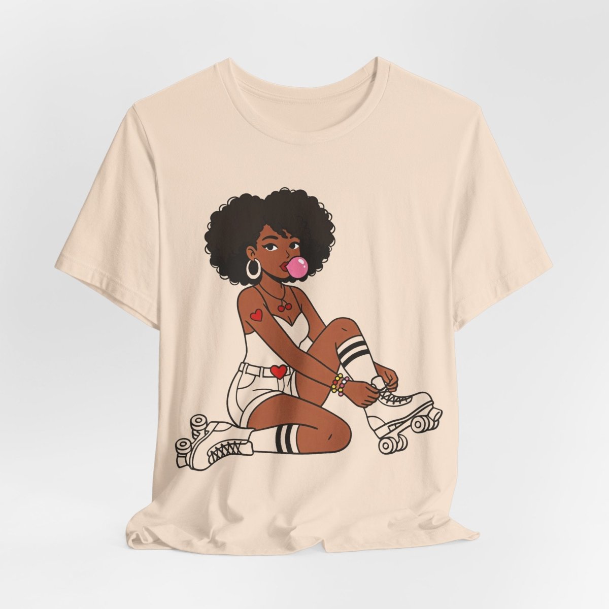 Afro Roller Girl Shirt - Afrocentric Art by The Trini Gee