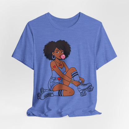 Afro Roller Girl Shirt - Afrocentric Art by The Trini Gee