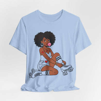 Afro Roller Girl Shirt - Afrocentric Art by The Trini Gee