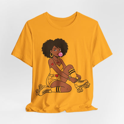 Afro Roller Girl Shirt - Afrocentric Art by The Trini Gee