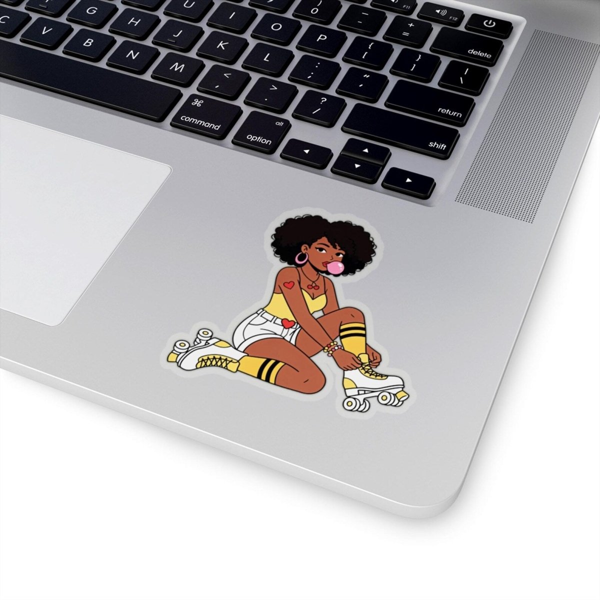 Afro Roller Girl Sticker - Afrocentric Art by The Trini Gee