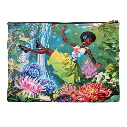 Afro Sci-Fi Fantasy Accessory Pouch - Afrocentric Art by The Trini Gee