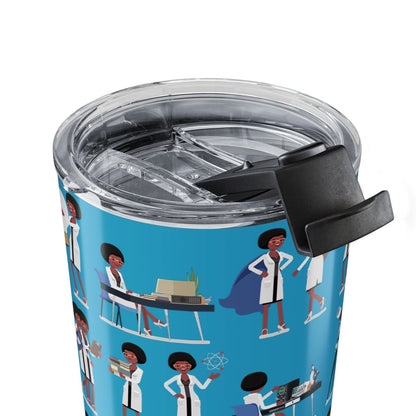 Afro Scientist Tumbler - Afrocentric Art by The Trini Gee