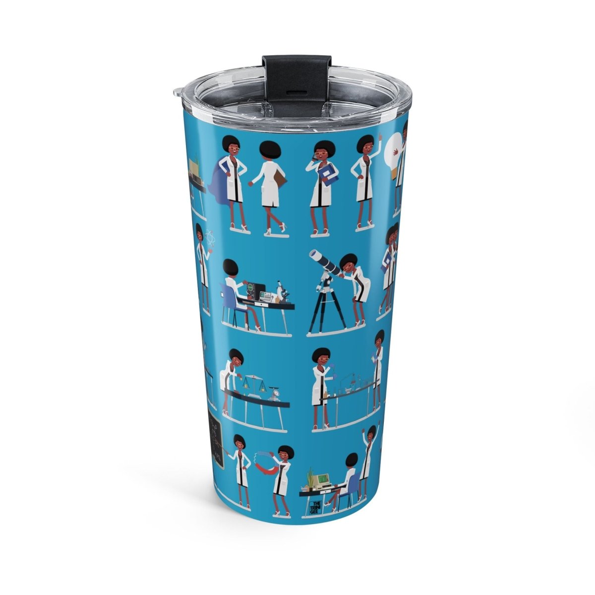 Afro Scientist Tumbler - Afrocentric Art by The Trini Gee