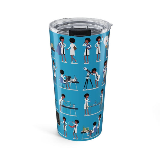 Afro Scientist Tumbler - Afrocentric Art by The Trini Gee