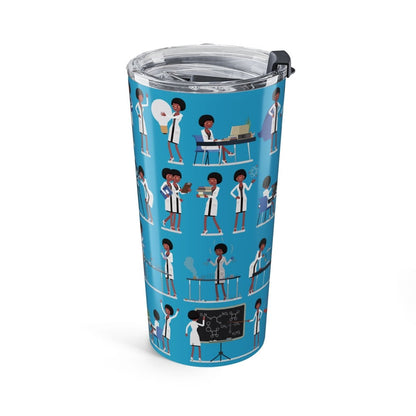 Afro Scientist Tumbler - Afrocentric Art by The Trini Gee