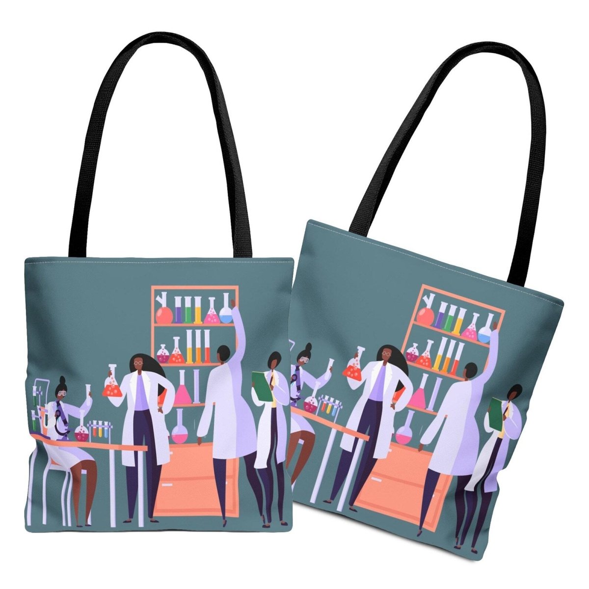 Afro Scientists Tote Bag - Afrocentric Art by The Trini Gee