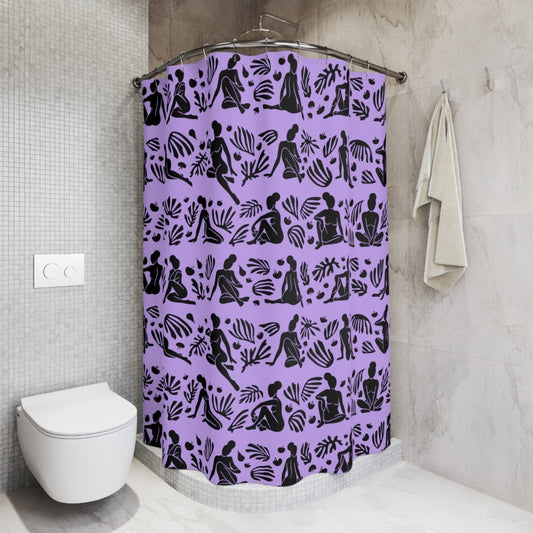 Afro Silhouette Shower Curtain - Afrocentric Art by The Trini Gee