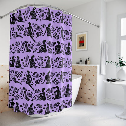 Afro Silhouette Shower Curtain - Afrocentric Art by The Trini Gee