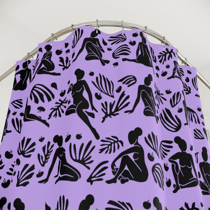 Afro Silhouette Shower Curtain - Afrocentric Art by The Trini Gee