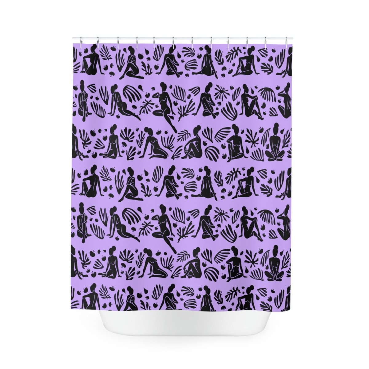 Afro Silhouette Shower Curtain - Afrocentric Art by The Trini Gee