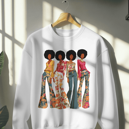 Afro Soul Sis Sweatshirt - Afrocentric Art by The Trini Gee