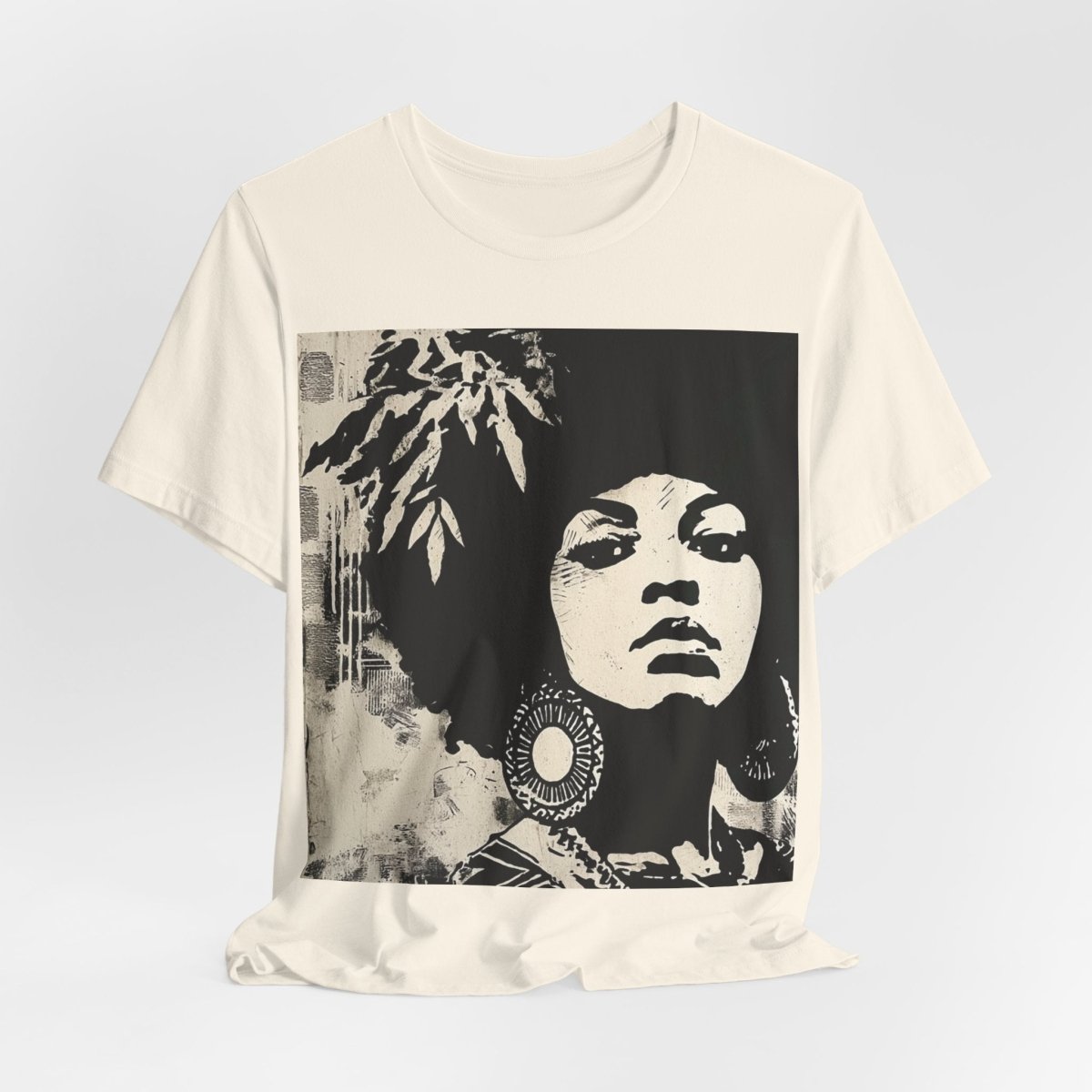 Afro Stencil Portrait Shirt - Afrocentric Art by The Trini Gee