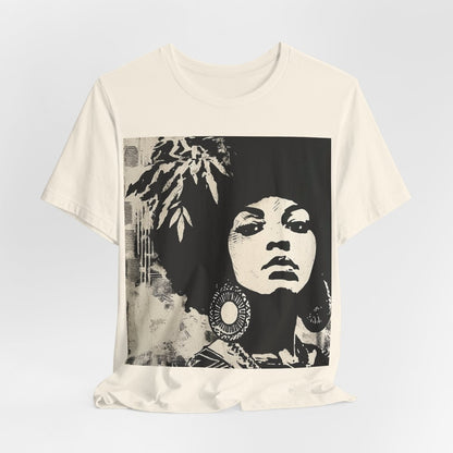 Afro Stencil Portrait Shirt - Afrocentric Art by The Trini Gee