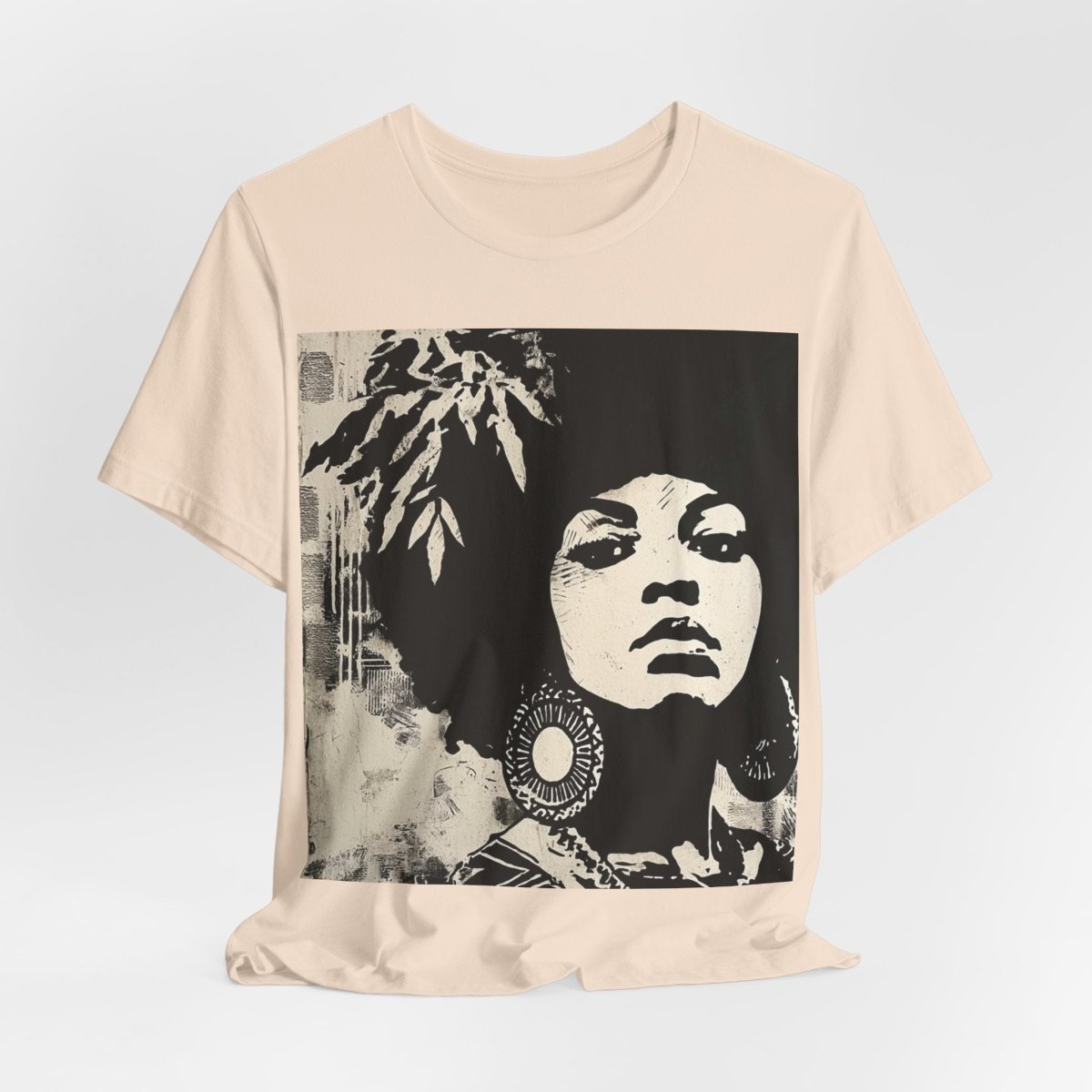 Afro Stencil Portrait Shirt - Afrocentric Art by The Trini Gee