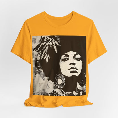 Afro Stencil Portrait Shirt - Afrocentric Art by The Trini Gee