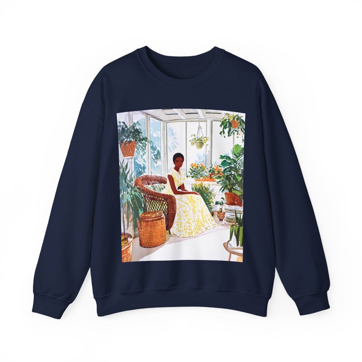 Afro Sunroom Sweatshirt - Afrocentric Art by The Trini Gee