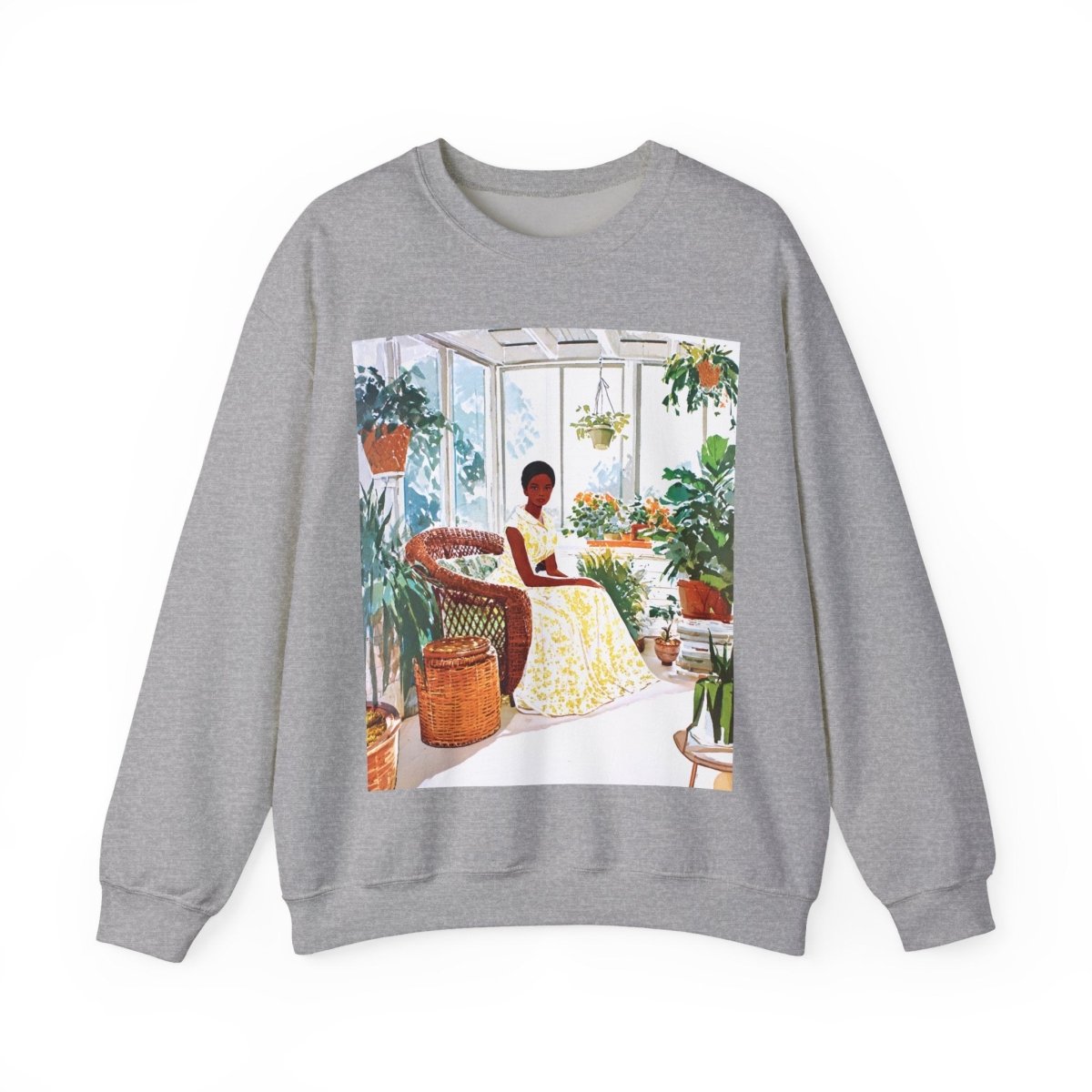 Afro Sunroom Sweatshirt - Afrocentric Art by The Trini Gee