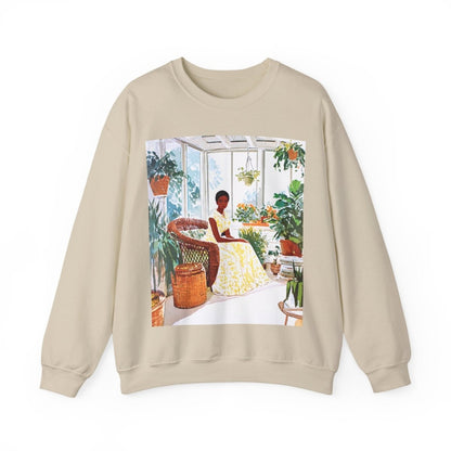 Afro Sunroom Sweatshirt - Afrocentric Art by The Trini Gee