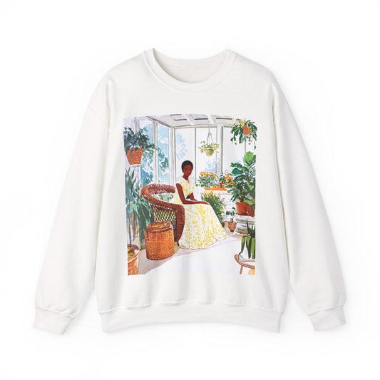 Afro Sunroom Sweatshirt - Afrocentric Art by The Trini Gee