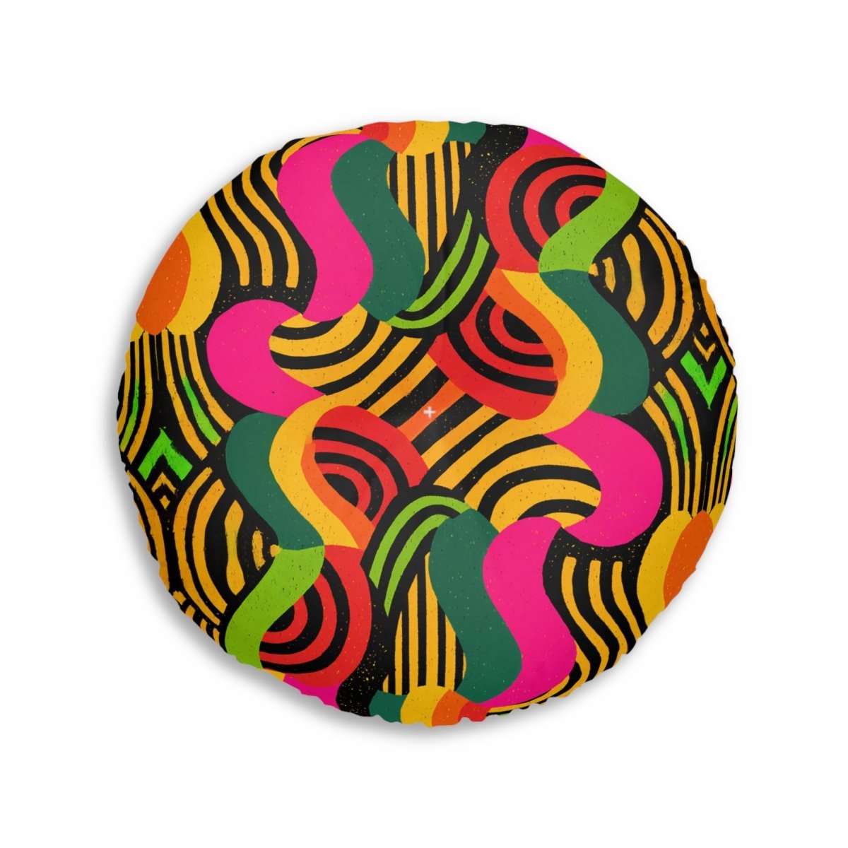 Afro Swirls Floor Pillow - Afrocentric Art by The Trini Gee