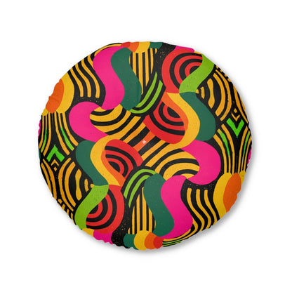 Afro Swirls Floor Pillow - Afrocentric Art by The Trini Gee
