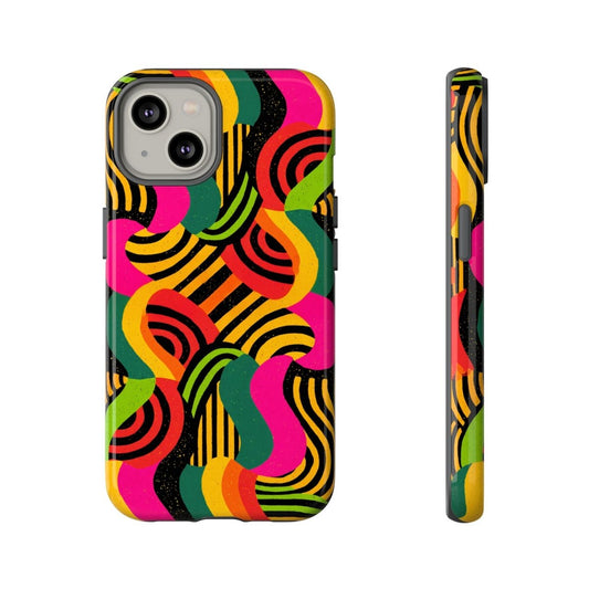 Afro Swirls Phone Case - Afrocentric Art by The Trini Gee