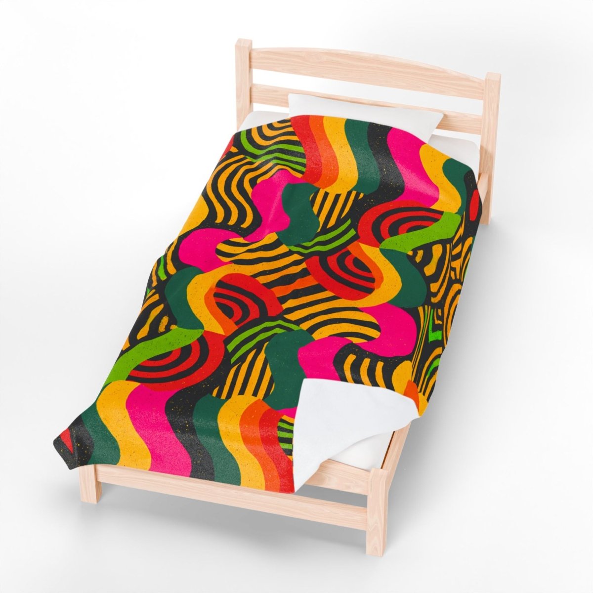 Afro Swirls Throw Blanket - Afrocentric Art by The Trini Gee