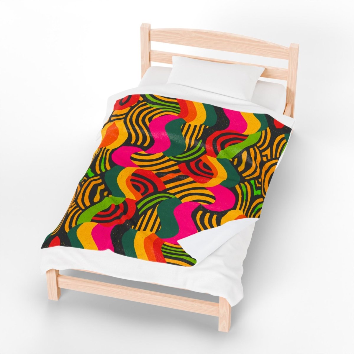 Afro Swirls Throw Blanket - Afrocentric Art by The Trini Gee