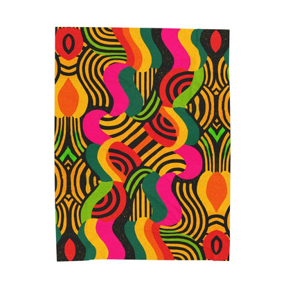 Afro Swirls Throw Blanket - Afrocentric Art by The Trini Gee