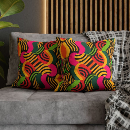 Afro Swirls Throw Pillow - Afrocentric Art by The Trini Gee