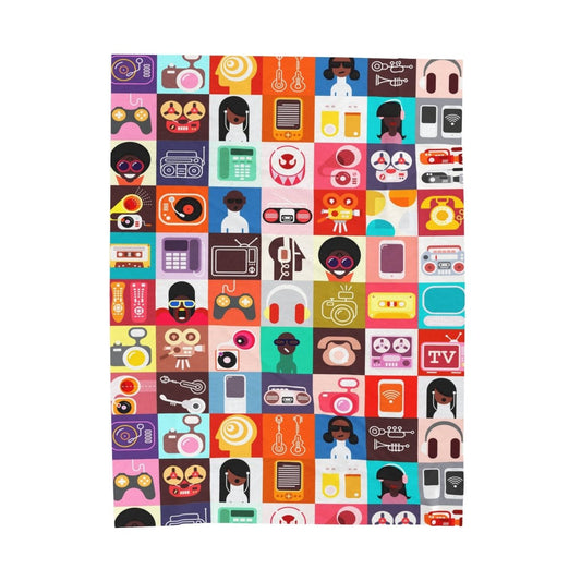 Afro Tech Blanket - Afrocentric Art by The Trini Gee