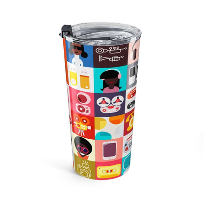 Afro Tech Tumbler - Afrocentric Art by The Trini Gee
