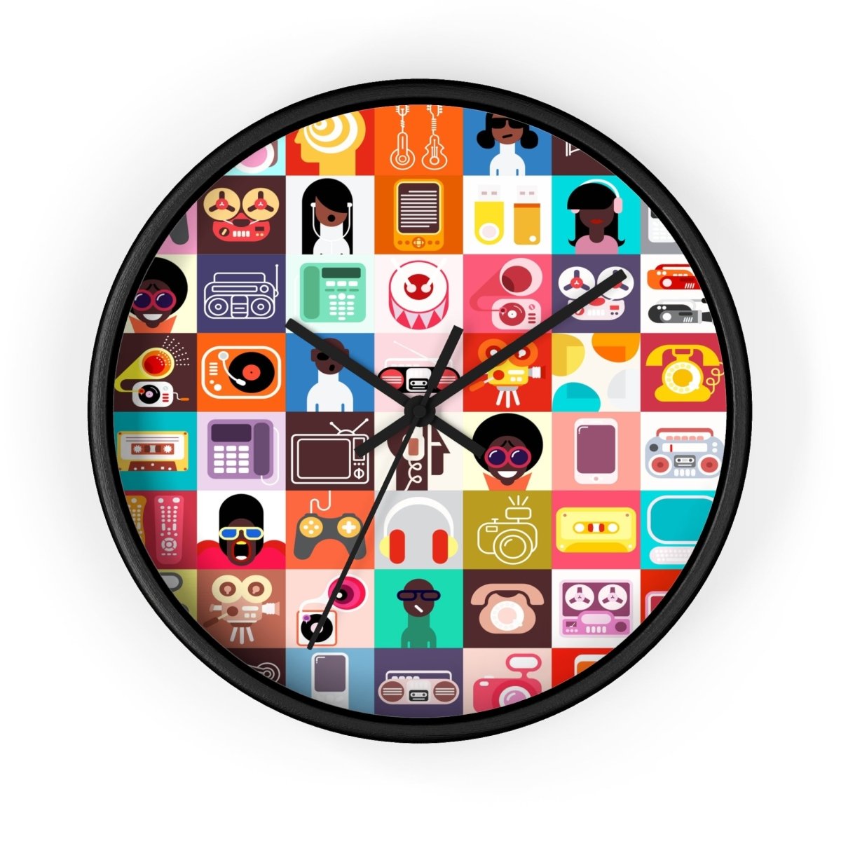 Afro Tech Wall Clock - Afrocentric Art by The Trini Gee