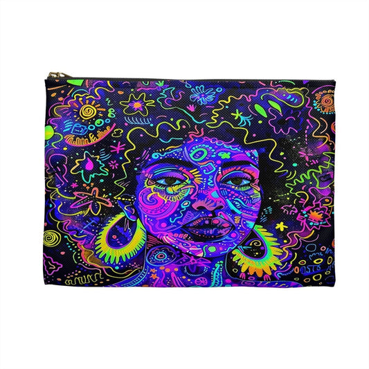 Afro Trippy Accessory Pouch - The Trini Gee