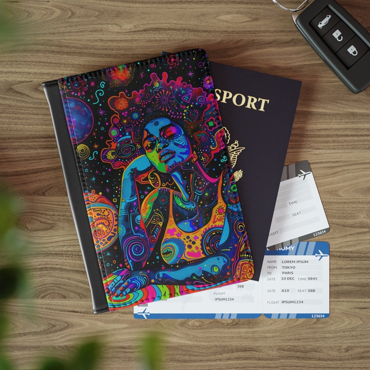 Afro Trippy Passport Cover - The Trini Gee