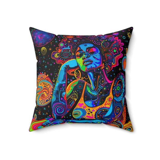Afro Trippy Pillow - Afrocentric Art by The Trini Gee