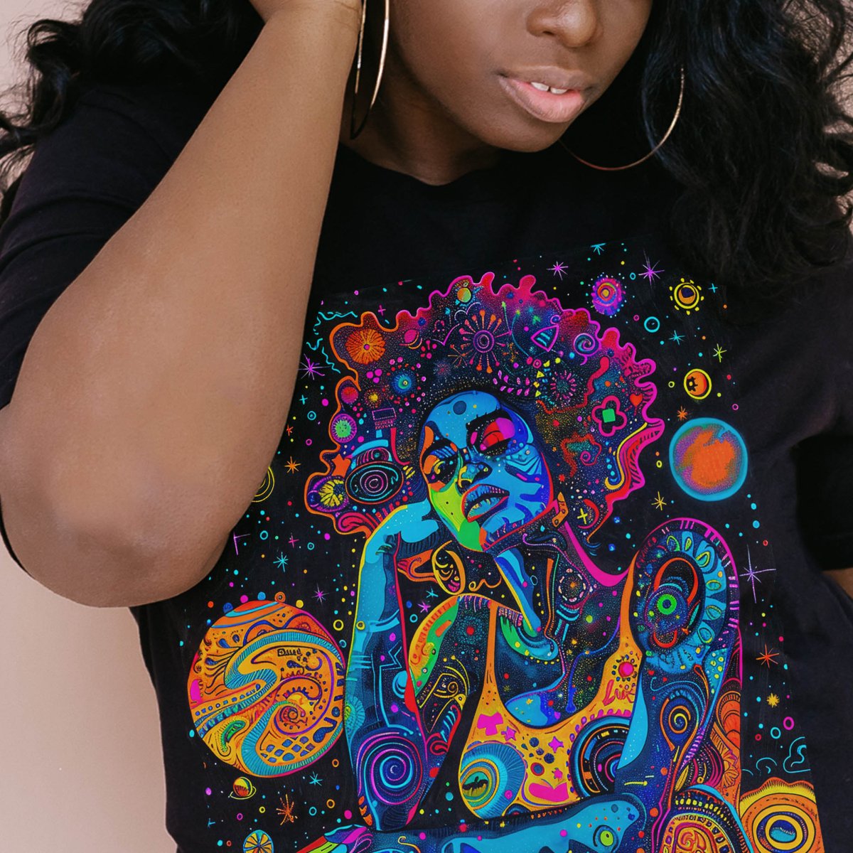Afro Trippy Shirt - Afrocentric Art by The Trini Gee