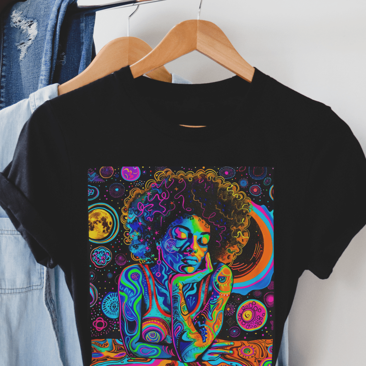 Afro Trippy Shirt - Afrocentric Art by The Trini Gee