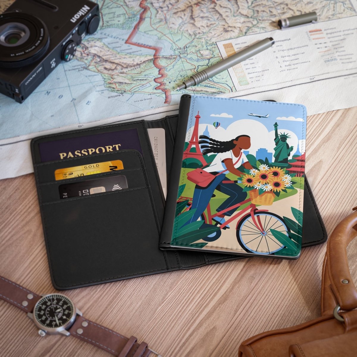 Afro Wanderlust Passport Cover - Afrocentric Art by The Trini Gee