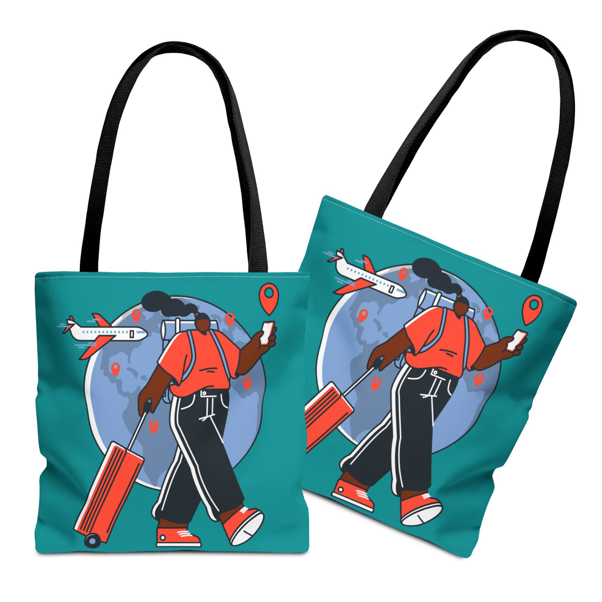 Afro Wanderlust Tote Bag - Afrocentric Art by The Trini Gee