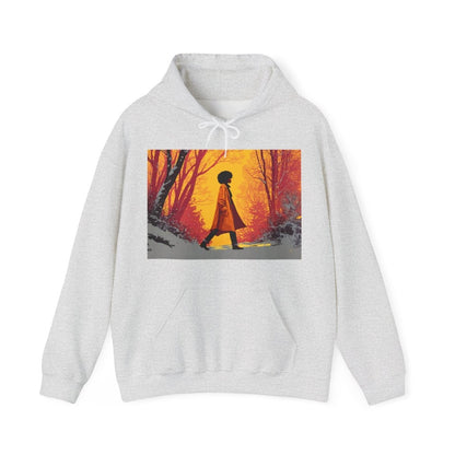 Afro Winter Walk Hoodie - Afrocentric Art by The Trini Gee