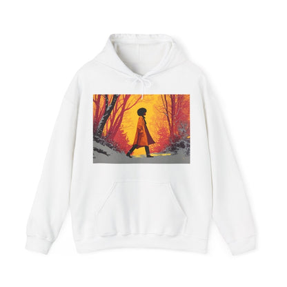 Afro Winter Walk Hoodie - Afrocentric Art by The Trini Gee