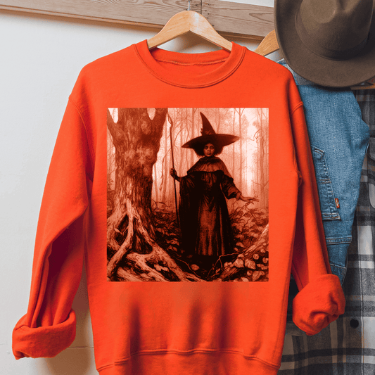 Afro Witch Sweatshirt - Afrocentric Art by The Trini Gee