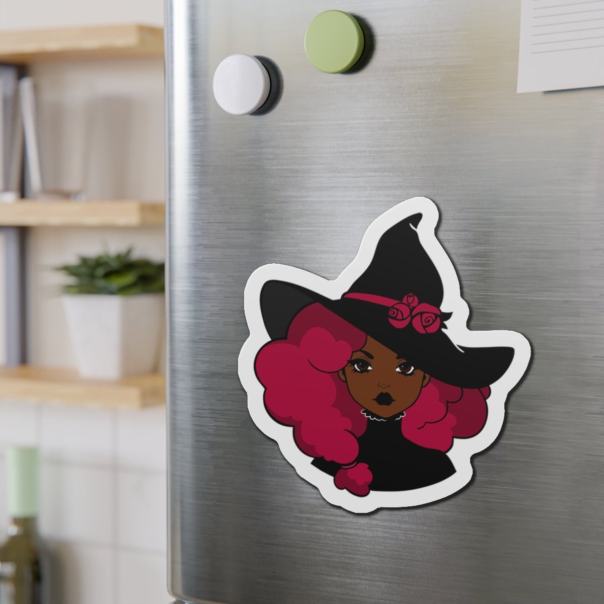 Afro Witchy Die - Cut Magnet - Afrocentric Art by The Trini Gee