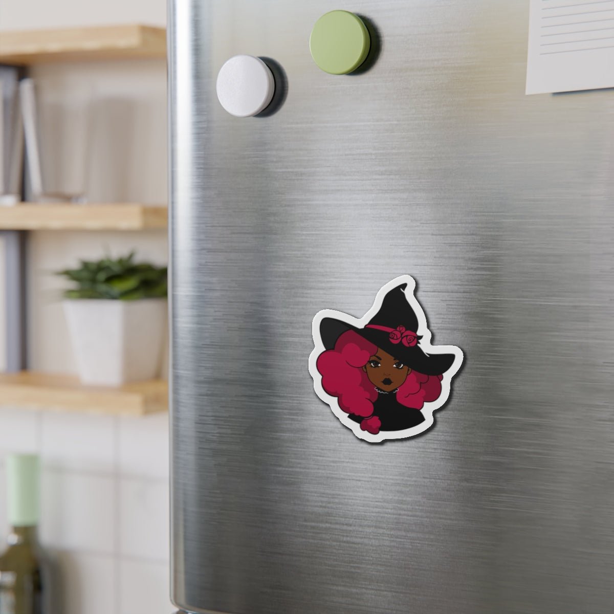 Afro Witchy Die - Cut Magnet - Afrocentric Art by The Trini Gee