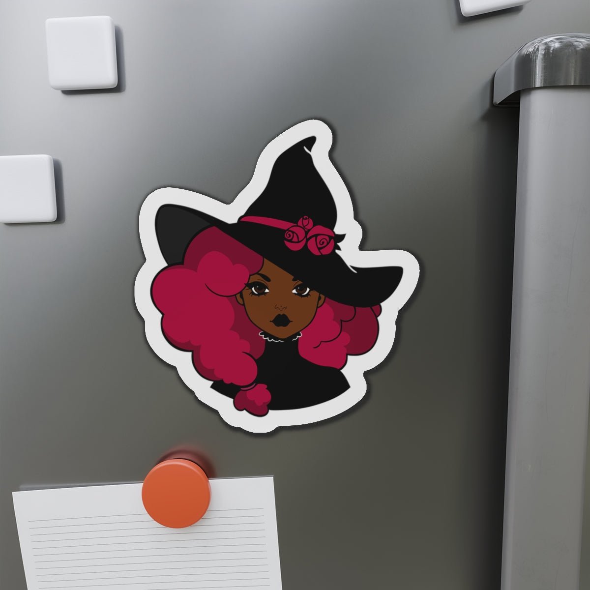 Afro Witchy Die - Cut Magnet - Afrocentric Art by The Trini Gee