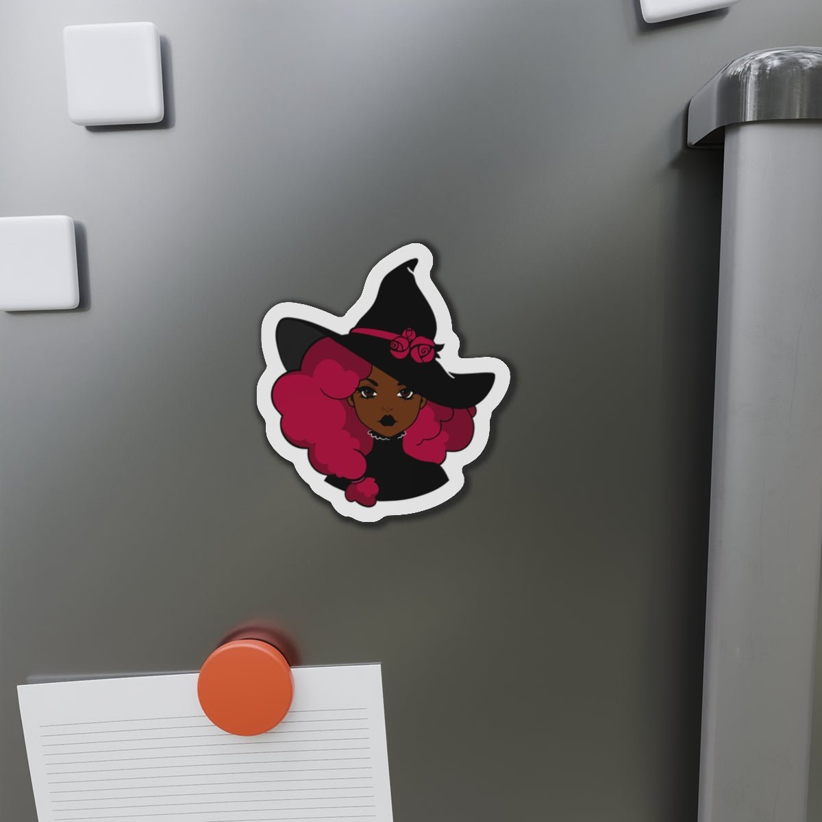 Afro Witchy Die - Cut Magnet - Afrocentric Art by The Trini Gee