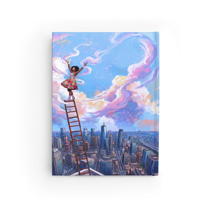 Afro Woman on Ladder Journal - Afrocentric Art by The Trini Gee