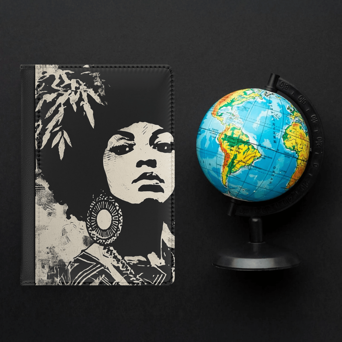 Afro Woman Passport Cover - Afrocentric Art by The Trini Gee